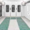 Phòng sơn sấy tiêu chuẩn cho sơn gốc dầu, cửa panel 3 cánh, hút sàn 3 dãy